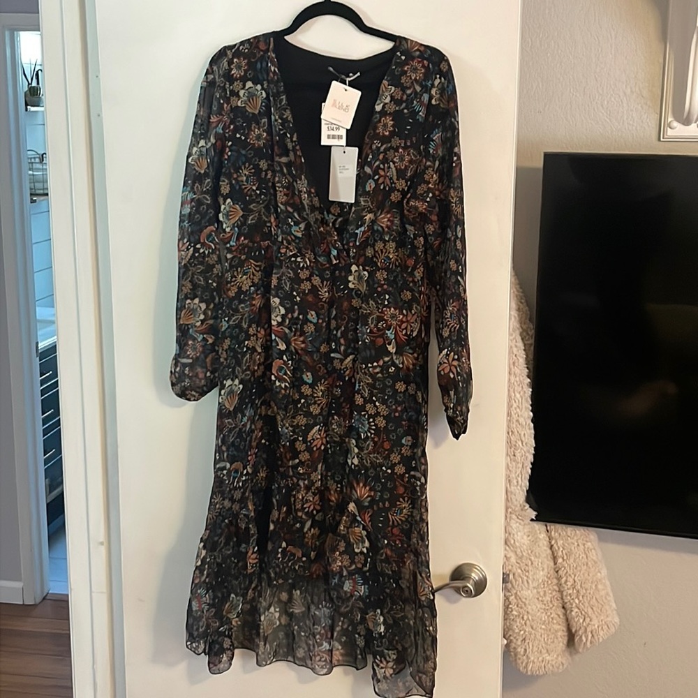 NWT High Low Silk Blend Dress